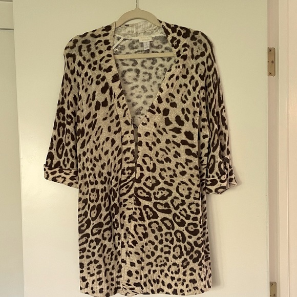 Chicos size 2 leopard 🐆 print cardigan - Picture 1 of 6
